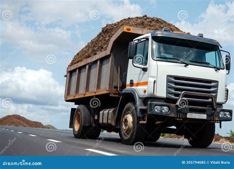 Thematic photo of a modern dump truck on a construction site in Germany