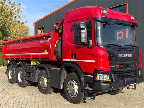 Scania 113 wywrotka trójstronna w akcji na placu budowy