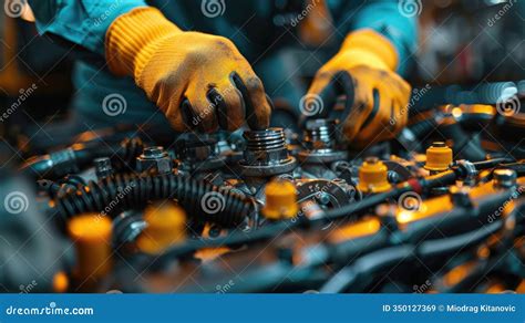 Thematic photo of a tractor engine being inspected by a mechanic