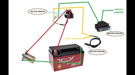 Schemat układu elektrycznego rozruchu