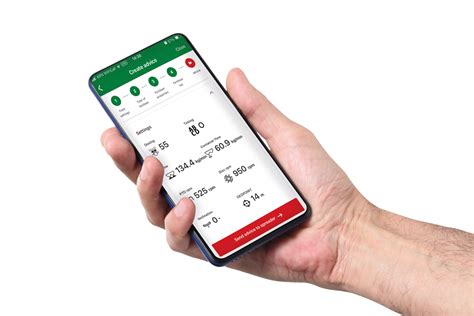 Screenshot of Kverneland SpreadApp interface on a smartphone