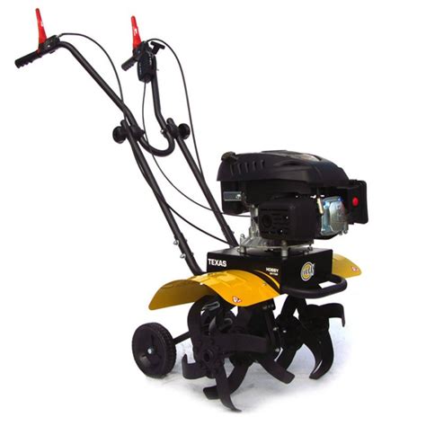 Glebogryzarka Texas Hobby 500TG podczas spulchniania gleby w ogrodzie