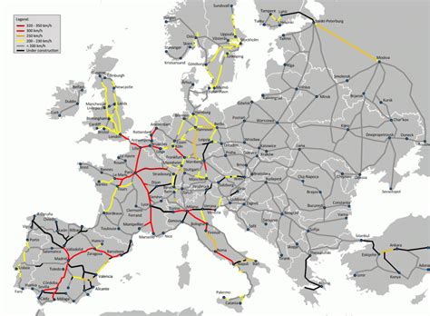 mapa Europy z zaznaczonymi trasami transportu jachtów