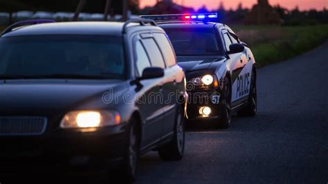 Photo of a police patrol car during a road check