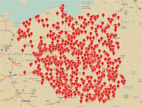 mapa punktów serwisowych NAC w Polsce
