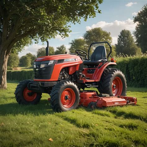 Thematic photo of various mowers and tractors in action in fields and gardens
