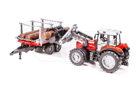 Zabawkowy traktor Massey Ferguson z ładowaczem czołowym