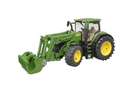 Zabawkowy traktor John Deere z ładowaczem czołowym i obciążnikiem