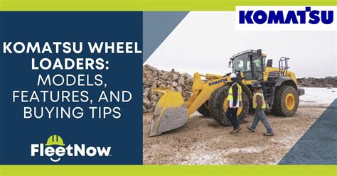 Infographic comparing specifications of different Komatsu loader models