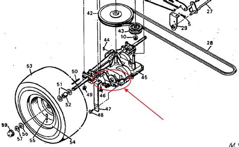 Thematic photo of a lawnmower's drive system diagram