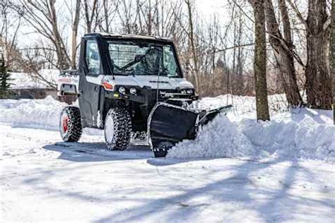 Infographic or diagram showing the five configurations of the Bobcat V-plow