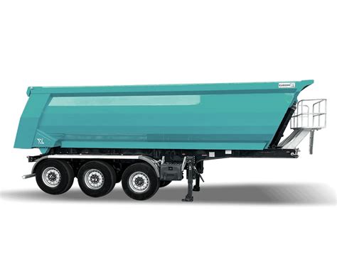 Thematic photo of a sealed shell-body tipper trailer in an agricultural or construction setting