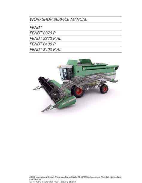 tabela smarowania kombajnu Fendt 8370 P/8400 P