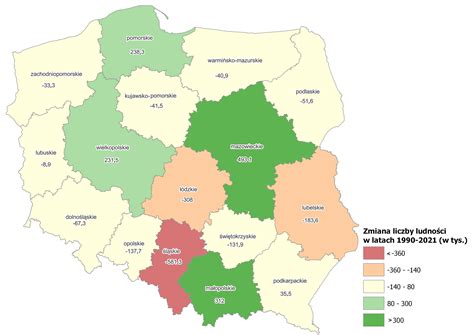 Mapa Polski przedstawiająca zróżnicowanie udziału gospodarstw z ciągnikami w poszczególnych województwach