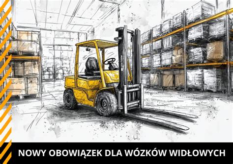 Schematyczne przedstawienie różnych typów wózków widłowych i ich zastosowań