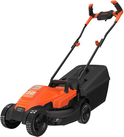 Thematic photo of the AWTOOLS EMB32 1200W electric lawn mower in use on a lawn