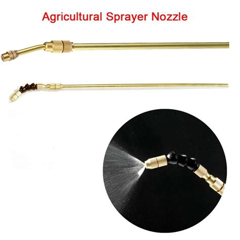 Infographic showing adjustable nozzles and lance features of a sprayer