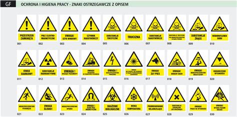 Znak ostrzegawczy BHP oraz piktogramy bezpieczeństwa pracy z maszyną rolniczą