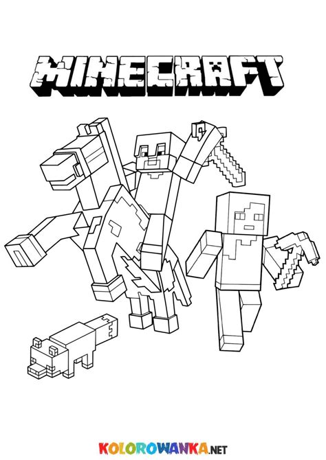 Szkielet z gry Minecraft - potwór do pokolorowania