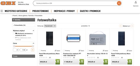 Zrzut ekranu z platformy OLX z zaznaczonymi opcjami filtrowania ogłoszeń o kosiarkach