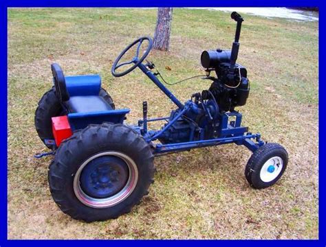Thematic photo of a homemade tractor with a small diesel engine