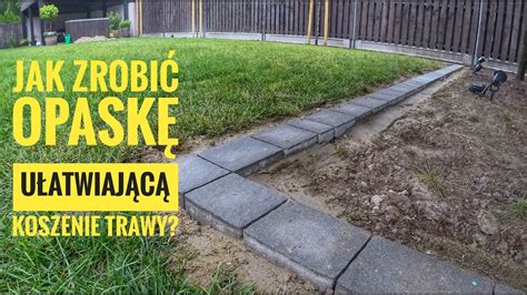 Schemat przedstawiający prawidłowe wykończenie krawędzi trawnika przy ścieżce i rabacie kwiatowej