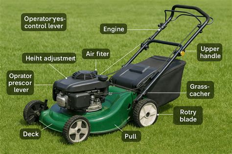 Detailed view of a lawnmower engine, emphasizing its power and design