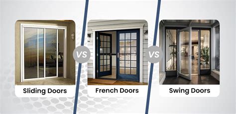 Infographic comparing opening mechanisms: classic vs. sliding French doors