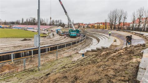 Panorama Bolesławca z placem budowy
