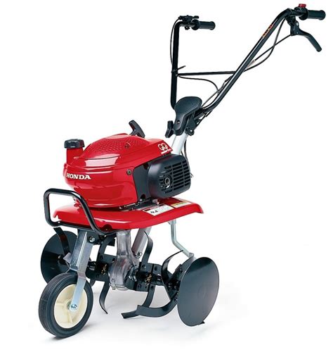 Technical drawing or infographic of Honda F220 tiller with dimensions