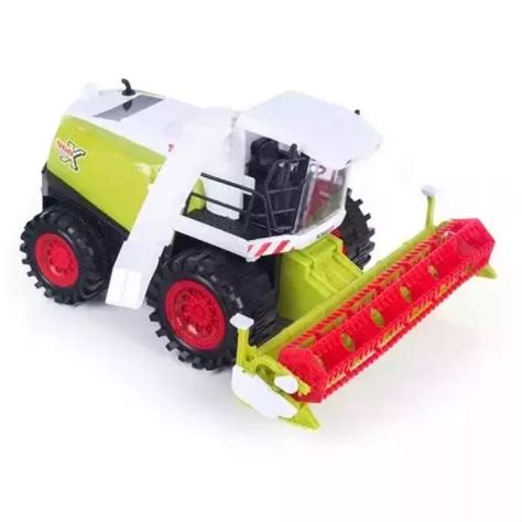 Zabawkowy kombajn zbożowy, realistyczna miniatura z ruchomymi elementami
