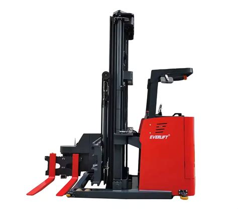 The Clark GEX50 electric forklift with a triplex mast lifting pallets in a warehouse environment