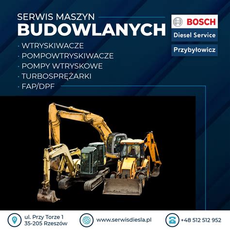 Infografika: Zastosowania silników diesel w maszynach budowlanych