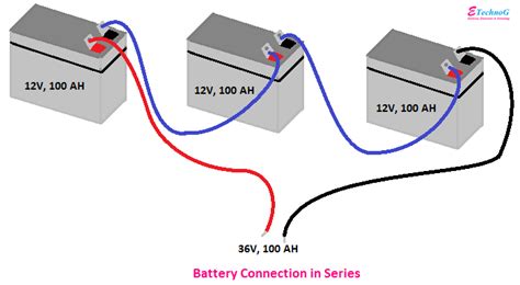 Diagram showing proper battery connection and maintenance