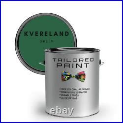Photo of a 1-liter can of Kverneland green paint, clearly showing the product