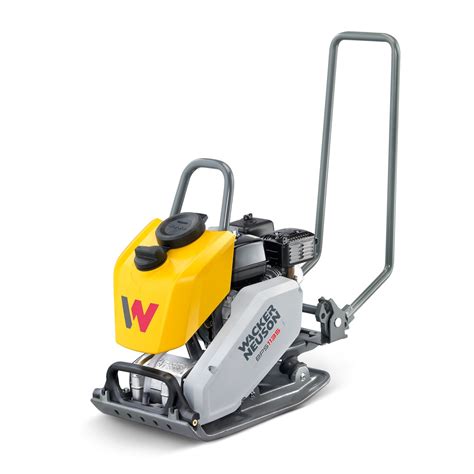Thematic photo of a Wacker Neuson compactor with an elastomer plate compacting paving stones
