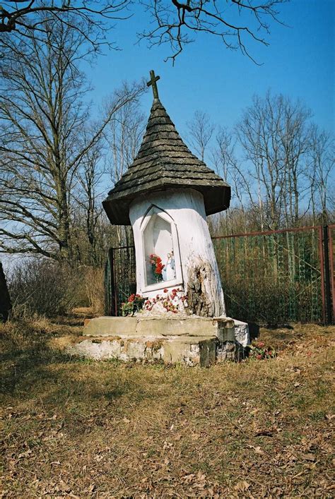 Zdjęcie kapliczki Synarewo, położonej nad rozdrożem dróg.