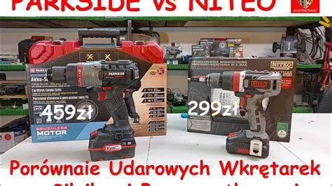 Porównanie parametrów technicznych wkrętarek Parkside Performance i DeWalt.