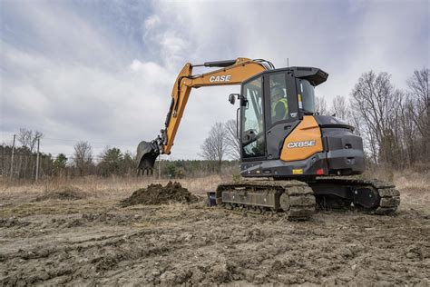 Thematic photo of a CASE mini excavator working in an urban environment