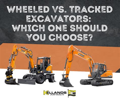 Infographic comparing the advantages of tracked and wheeled mini excavators
