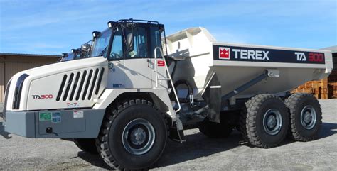 Infografika porównująca kluczowe parametry modeli Terex TA 300