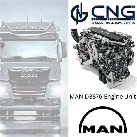 Engine diagram or close-up of a MAN D3876 engine