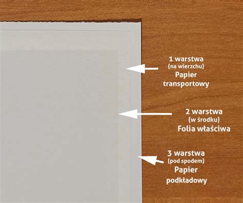 schemat przedstawiający proces naklejania folii przy użyciu papieru transferowego