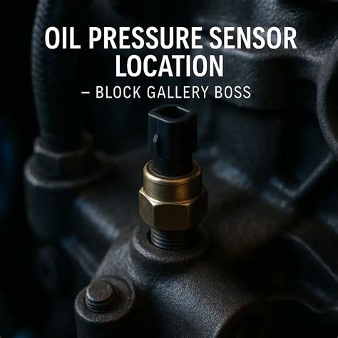 Thematic photo of an excavator engine with highlighted oil pressure sensor area