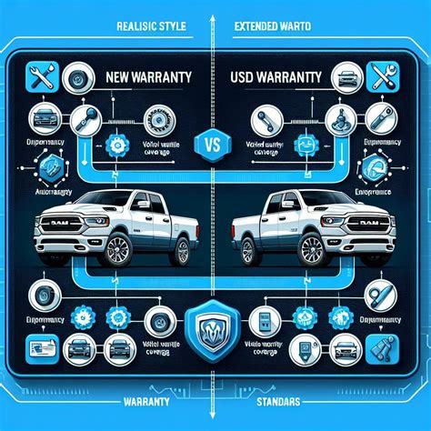 Infographic comparing standard warranty vs extended warranty coverage