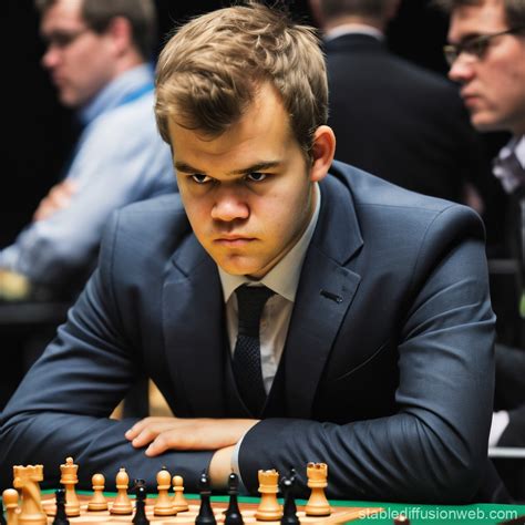 Magnus Carlsen podczas symultany w 2004 roku