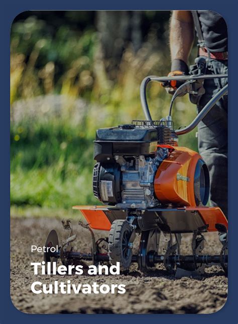 Photo showing different models of petrol tillers and cultivators