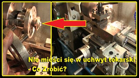 schemat procesu rozszerzania rury na tokarce z użyciem stożka