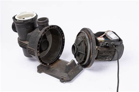 Photo of a small electric washer pump, possibly disassembled to show the impeller