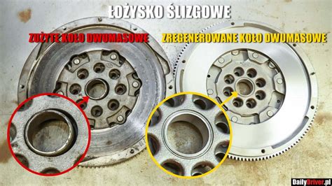 Porównanie zużytego i nowego koła dwumasowego